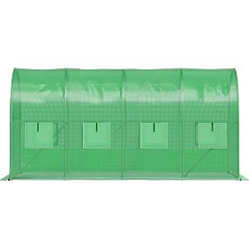 Kerti fólia alagút üvegház 6x3x2 m 18 m² fém keret UV fólia, Bauerkraft