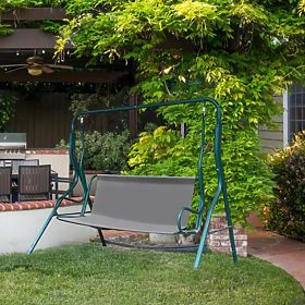 Kerti hinta ülőpárna 120 x 93 cm szürke ModernHome