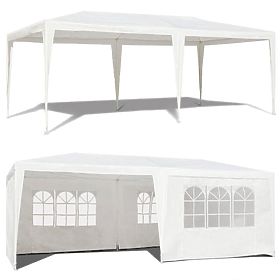 Kerti sátor pavilon 3x6 m 6 fal fehér MultiGarden