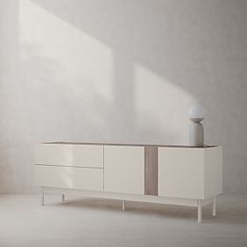 Kétszárnyú TV szekrény fiókokkal Berula, kasmír, Villa dió