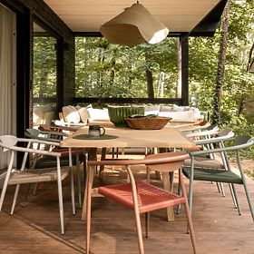 Kihúzható Castello kerti asztal, 200-295 cm, teak megjelenés, FSC akácfa