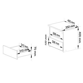 KOMÓD CL1 PK GRAFIT SZÜRKE / ARTISAN TÖLGY