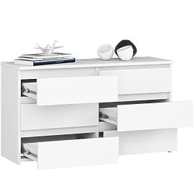 KOMÓD CL100 6F PK FEHÉR