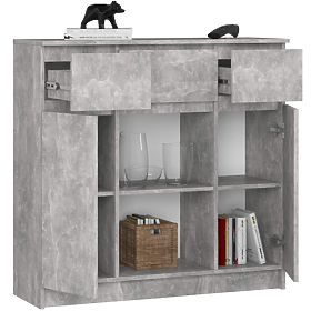 KOMÓD K100 2D 3SZ 1P PK BETON