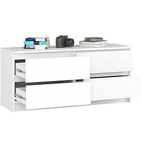 KOMÓD K120 4SZ CLP PK FEHÉR
