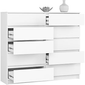 KOMÓD K140 10SZ CLP PK FEHÉR