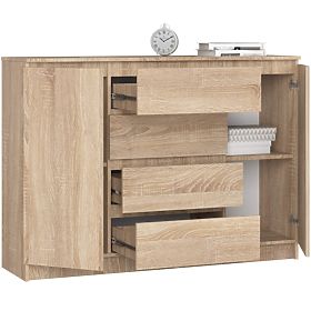 KOMÓD K140 2D 4SZ CLP PK TÖLGY SONOMA