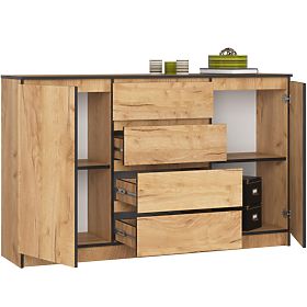 KOMÓD K160 2D 4F CLP PK CRAFT TÖLGY