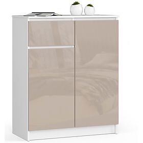 KOMÓD K80 2D 1SZ CLP PK CAPPUCCINO FÉNYES