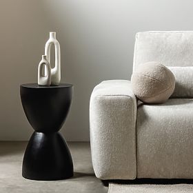 Lavia oldalsó asztal 35 cm, fekete, mangófa