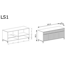 LINKaSTYLE LS1 komód kasmír, Halmar