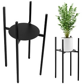 Loft stílusú virágtartó Torre 60 cm fekete