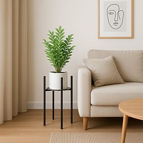 Loft stílusú virágtartó Torre 60 cm fekete