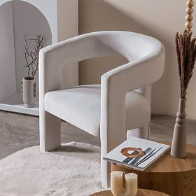 Lory relaxációs fotel, bársony, világos bézs