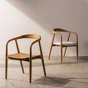 Ludvika fa szék, lekerekített, természetes