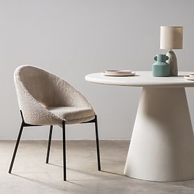 Luigi szék nyílással a háttámlán bézs/fekete lábak, lectus