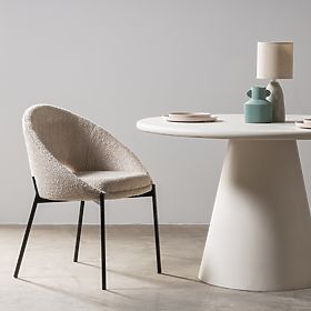 Luigi szék nyílással a háttámlán bézs/fekete lábak, lectus