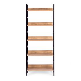 Magas loft stílusú 5 polcos fém MDF polc ModernHome, MODERNHOME