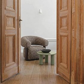 Maribel relaxációs fotel barna-krém/dió, lekerekített formák