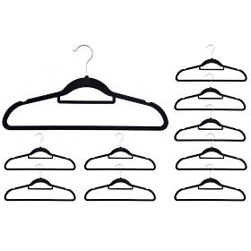 Maxi velúr fogas szett 10 db - fekete