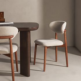 Merano kárpitozott szék bézs/világos dió