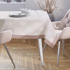 MILLUZA krémszínű, fémes klasszikus mintás terítő 140x300 ameliahome