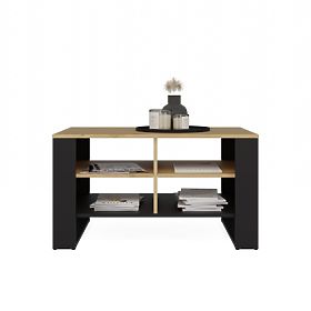 Modern 4P SLIM ARTISAN TÖLGY FEKETE Dohányzóasztal