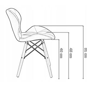 Modern kárpitozott MURET szék fekete