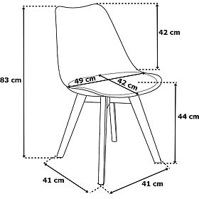 Modern Nantes DSW szék fekete