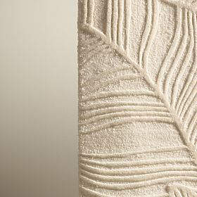 Mona téglalap alakú, tuftált, gyapjú, krémszínű szőnyeg, levelekkel, Szőnyeg mérete: 190x290, lectus