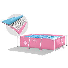 Nagy téglalap alakú kerti medence kerettel 220 x 150 cm INTEX 28266, INTEX