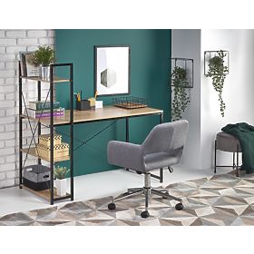 NARVIK B1 íróasztal - sonoma tölgy/fekete, Halmar