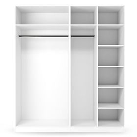 Neroli szekrény korpusza/belseje 2 rúddal és polcokkal 182,2 cm, fehér