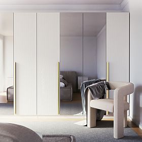 Neroli szekrényajtó, 45,6 cm, egyszerű hornyok, fehér