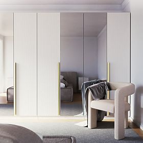 Neroli szekrényajtó, 45,6 cm, egyszerű hornyok, fehér, lectus