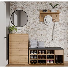 Nyitott cipősszekrény TALLIN ARTISAN TÖLGY előszobába