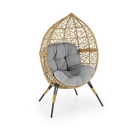 OSKAR kerti szék - natúr / világosszürke, Halmar