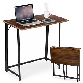 Összecsukható számítógépasztal 80x45 cm laptopasztal loft sötét dió ModernHome
