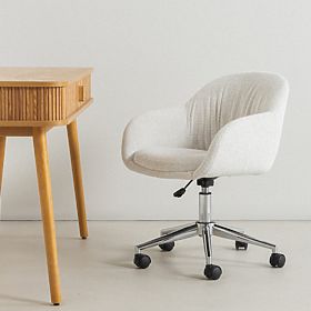 Oti forgószék, krémszínű/krómozott lábak