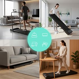 Otthoni futópad elektromos tartóval walking pad edzéshez asztal alá 10 km/h ModernHome