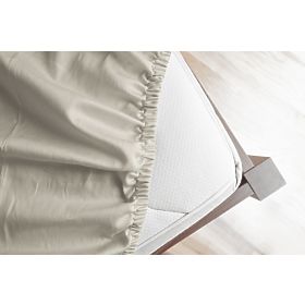 Pamut mikropolár lepedő - 160-180x200 cm - természetes