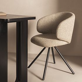 Pearl forgószék mokka színben, fekete lábakkal, lectus