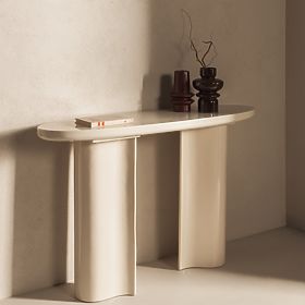 Puro íróasztal/konzol 120 cm, világos bézs, fényes