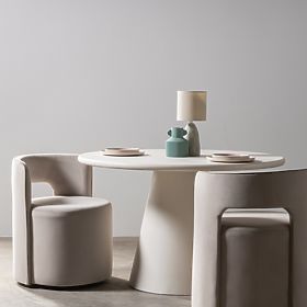 Raval forgószék bézs, bársony, lekerekített