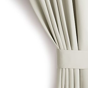 RESTILO BLACKOUT függöny krémszínű, klasszikus stílus, ezüst ringlik, anyag bl