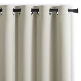 RESTILO BLACKOUT függöny krémszínű, klasszikus stílus, ezüst ringlik, anyag bl