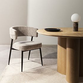 Rosario kárpitozott szék bézs/fekete lábakkal