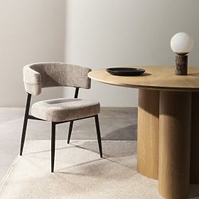 Rosario kárpitozott szék bézs/fekete lábakkal