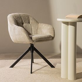 Santos forgószék világos bézs/fekete lábak, lectus