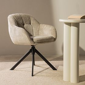 Santos forgószék világos bézs/fekete lábak